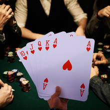 Игральные карты объемом 28 х20 см в 4 раза, огромная колода, индекс покера, игральные карты, забавные игры, подарок или семейная вечевечерние 2024 - купить недорого
