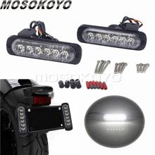 Universal LED Auxiliary Taillight Brake Lamp White DRL Daytime Running Lights With Mount Bracket for Cafe Racer Bobber Chopper 2024 - buy cheap