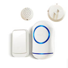 New Wireless Doorbell Waterproof 200M Remote EU Plug smart Door Bell Chime battery 1 button 1 receiver AC 2024 - buy cheap