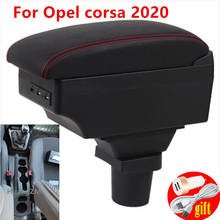 Reposabrazos para Opel corsa, caja de almacenamiento de contenido de tienda central con interfaz LED USB 2020 2024 - compra barato