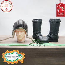 1 6 Scale Action Figure Acc Army WWII Military Soldier Pilot Paratrooper Leather Flight Cap German Air Force High Boots Set 12In 2024 - buy cheap