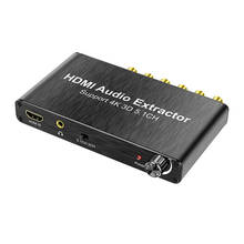 Extractor de Audio HDMI de 5,1 canales, decodificador Coaxial a RCA, convertidor 3D para reproductor 4K 5,1, AC3/DST, amplificador analógico a HDTV, DVD 2024 - compra barato