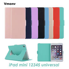 Vmonv Case for iPad mini 1 2 3 4 5 universal imitation leather PU Smart Case wake up sleep Anti-Dust For apple iPad mini 5 case 2024 - buy cheap