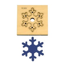 RCIDOS-Troquel de corte de cuero con diseño de nieve, patrón de copo de nieve, placa de madera, herramientas de modelo de cuero, diámetro de diseño 6/8/10/12cm 2024 - compra barato