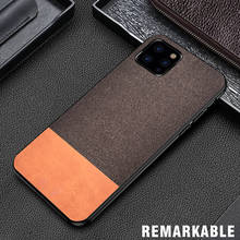 iKrsses For NEW Apple iPhone 11 Pro Max PU Simple Cloth Hard Backshell Soft Border Case For iPhone 11 Hard back shell Cover 2024 - buy cheap