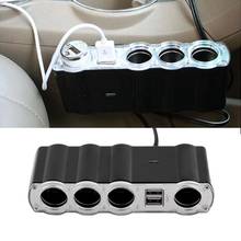 12V - 24V 4 Way Multi Socket Car Charger Vehicle Auto Car Cigarette Lighter Socket Splitter & Dual USB Ports Plug Adapter 2024 - buy cheap