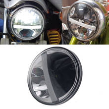 Black 5.75'' DRL Halo Headlights 5-3/4" Motorcycle Headlight Round LED Projection Headlamp for Sportster Street Glide Iron 883 2024 - buy cheap