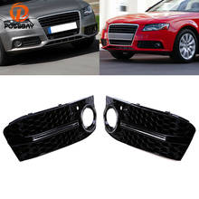 POSSBAY Auto Car Front Lower Side Fog Light Grille Cover for Audi A4/B8 2007 2008 2009 2010 2011 Pre-facelift Fog Hole Grilles 2024 - buy cheap