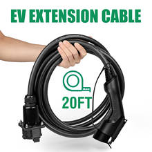 40A EV зарядный Удлинительный кабель Тип 1 кабель SAE J1772 шнур для электромобиля для зарядного устройства для электромобиля EV зарядная станция 6,1 м 2024 - купить недорого