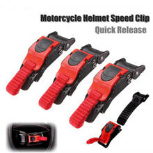 Clip de velocidad de plástico para casco de motocicleta, correa de barbilla, hebilla de liberación rápida, bloqueo de casco de motocicleta negro + rojo 2024 - compra barato