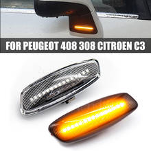 2Pcs Dynamic Streamer Turn Signal Side Marker Lamp Car Lights For Citroen Blinker C4 Picasso C3 C5 DS4 Peugeot 308 207 3008 5012 2024 - buy cheap