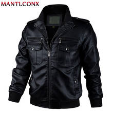 Мужская мотоциклетная куртка MANTLCONX, модная теплая ветровка из искусственной кожи, верхняя одежда на осень и весну, 5XL, 6XL 2024 - купить недорого