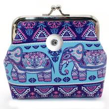 New Snap Jewelry Flower Kaleidoscope Snap Button Coin Purses Small Wallets Pouch Fit 18MM Snap Button For Women Money Bags 2024 - buy cheap