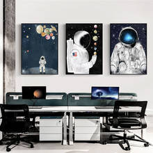 Cartoon Figure Picture Home Decor Nordic Canvas Painting Wall Art Universe Planet Decor Posters and Prints for Living Room 2024 - buy cheap