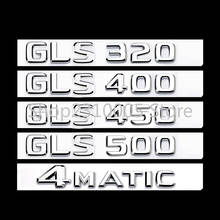 Pegatina de letras cromadas planas para Mercedes Benz, emblema para Mercedes Benz AMG GLS clase GLS350 GLS400 GLS450 GLS500 GLS550 V8 V12 BITURBO 4matic 2024 - compra barato