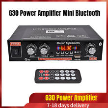 Amplificador de potência doméstico g30, mini bt 87.5mhz-108.0mhz, amplificador de som estéreo doméstico, digital 2024 - compre barato