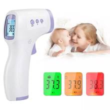 Testa termômetro infravermelho arma digital sem contato termometro para adultos do bebê corpo orelha laser ir termômetro com febre alarme 2024 - compre barato
