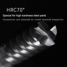 Molinos de extremo de carburo HRC 70 CNC, herramientas de corte de punta de bola de tungsteno, 2, 4 flauta, Deg R0.5, Router Bit 4, 6, 8, 10mm, vástago de Metal 2024 - compra barato