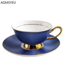 Copo de café de osso de luxo, copo de café, um prato europeu, criativo, elegante, inglês, copo de chá, conjunto de cerâmica, americano, copo de café 2024 - compre barato