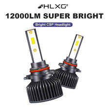 HLXG-Mini luces LED H4 H7 para coche, 12V, 12000LM, Bombilla, accesorios, 10000K, 5000K, 6000K, 8000K, H11, 9005, HB3, 9006, HB4, H8 2024 - compra barato