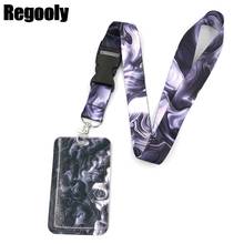 Watercolor Artistic wave patternKey   Fashion Lanyard ID Badge Holder Bus Pass Case Cover Slip Bank Credit Card Holder Holder 2024 - buy cheap