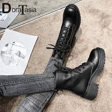 DORATASIA New Fashion Female Autumn Ankle Boots Street Casual Motorcycle Boots Women Platform Chunky Heels Zipper Shoes Woman 2024 - buy cheap