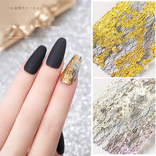 6olors Gold Silver Irregular Aluminum Foil Paper Nail Art Sticker 3D Glitter DIY UV Gel Polish Nail Decoration Tools 2024 - buy cheap