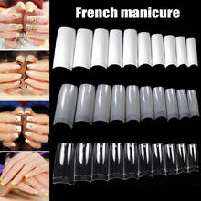 100/500 шт ногтей Половина Французский Типсы для дизайна ногтей акриловый УФ-гель для маникюра наконечник 2024 - купить недорого