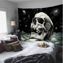 Psychedelic Black Skull Tapestry Wall Hanging Skull Series Pattern Dorm Decor Hippie Tapestry Wall Cloth  Blanket Wall Tapestry 2024 - buy cheap