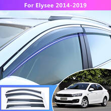 Window Weather Shield Sun Rain Visor Deflector Guard For Citroen C-Elysee 2014-2019 Car Styling Auto Accessories Awnings 2024 - buy cheap