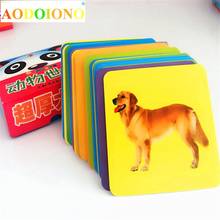 48pcs/box Baby Early Educational Toys Cognitive Card Animals Lion Tiger Panda 3D Montessori English Words Learning Reading Games 2024 - buy cheap