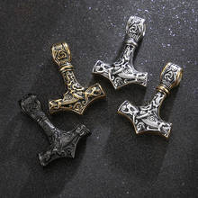 Norse Viking Axe Pendant Thor Hammer Pendant Stainless Steel Jewelry Celtic Knot Biker Mens Pendant Wholesale SWP0494A 2024 - buy cheap