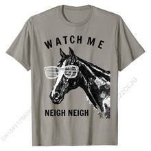 Camiseta divertida de caballo de carreras para hombre, camiseta de neogh, camisetas de diseño, Camiseta de algodón para jóvenes cómics con descuento 2024 - compra barato