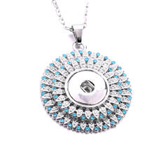 New Snap Button Jewelry 18mm Snap Pendant Necklaces Fit 18mm Snap Buttons Pendant Necklace For Women Gift 2024 - buy cheap