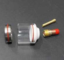Kit de lentes de Gas para soldadura Tig Pyrex, vasos de vidrio para todos los WP17/18/26, antorcha de argón, 20 # 2024 - compra barato