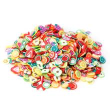 1000pcs/pack Nail Art 3D Fruit Slices Polymer Clay DIY Slice Decoration Nail Sticker Mixed Stype 2024 - buy cheap