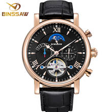 Men Tourbillon Automatic Mechanical Watch Fashion Casual Luxury Brand Sports Leather Business Designer Watches Relogio Masculino 2024 - buy cheap