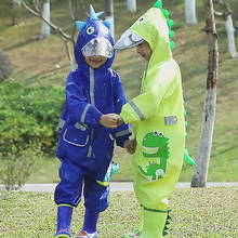 Animal Lion Raincoat For 1-6 Years Kids Hood Waterproof Rain Coat For Children Jumpsuit Rain Suit Students Baby Rainwear Poncho 2024 - buy cheap