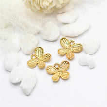 6PCS 13*11MM 14K Gold Color Brass Butterfly Charms Pendants High Quality Diy Jewelry Findings Accessories wholesale 2024 - buy cheap