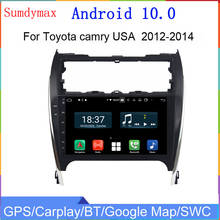 Radio multimedia con gps para coche, reproductor con Android 10, 10,1 pulgadas, 4 + 128G, audio estéreo, Carplay, BT, para toyota camry 2012, 2013, 2014 2024 - compra barato