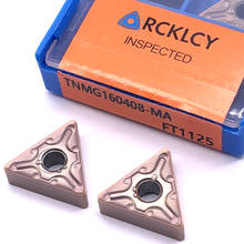 10pcs RCKLCY Tungsten TNMG160408 MA FT1125 cemented Carbide coating cutting tool insert for stainless steel 2024 - buy cheap