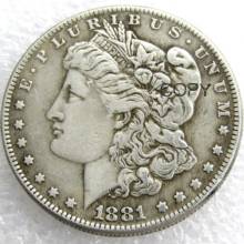 US Coins 1881 P/S/CC/O Morgan Dollar copy Coins Silver Plated 2024 - buy cheap