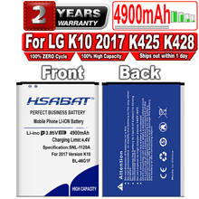 HSABAT-Batería de BL-46G1F para teléfono móvil LG, 4900mAh, K10, 2017, K425, K428, K430H, K20 Plus, TP260 2024 - compra barato