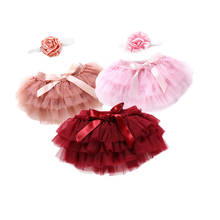 Falda de tul con lazo para recién nacido, 2 uds., capa de baile de Ballet, traje de 3 colores de 0 a 24M 2024 - compra barato