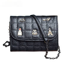 Female Small Crossbody Bag New Luxury Black PU Leather Shoulder Bag for Women High Quality Ladies Handbags Messenger Girl Bags 2024 - buy cheap