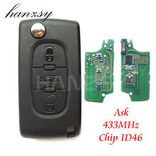 3 Buttons 433MHz Flip Folding key For Peugeot 307 308 207 208 408 Partner ASK Chip ID46 Car Remote Key CE0536 HU83/VA2 Blade 2024 - buy cheap