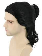 Парик для косплея Джон Сноу, короткие черные термостойкие синтетические волосы, с шапочкой 2024 - купить недорого