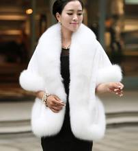 Winter Faux Fur Overcoat Imitation Rabbit Faux Collar Faux Fur Coat Mink Hair Rex Rabbit Hair New Fashion Cape Jacket 2024 - buy cheap