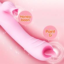 G Spot Dildo Silicone Vibrator Heating Scalable Tongue Licking Wand Clitoris Massager Sex Toys for Women Adult Toys Sex Shop 2024 - buy cheap