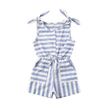 2020 Summer Newborn Toddler Baby Girl Romper Sleeveless Buttons Cute Clothes Striped Sweet Jumpsuit Clothing Playsuit Outfit 2024 - buy cheap